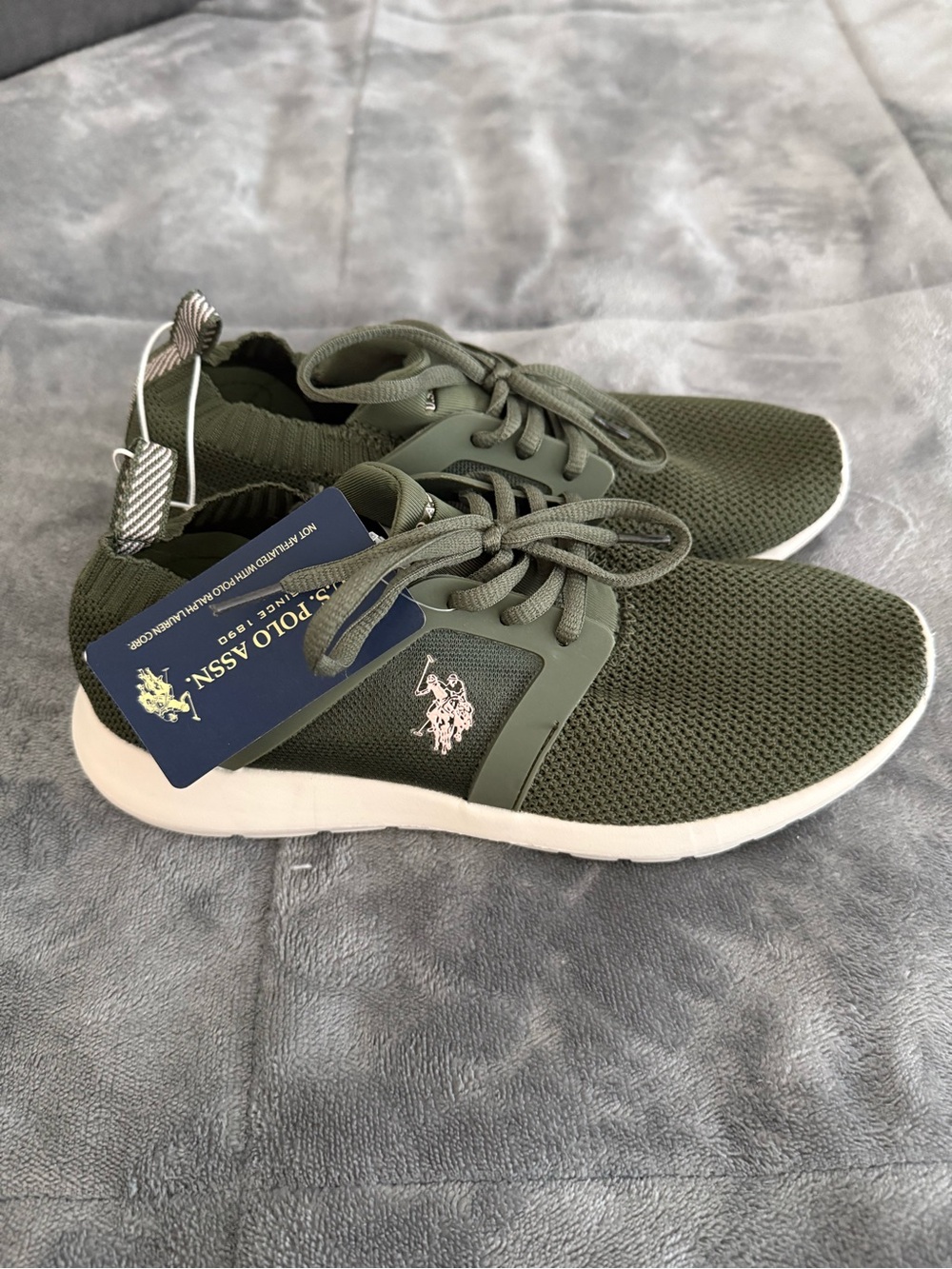 U.S. Polo Assn. Olive Knit Lace-Up Sneakers